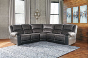 Signature Design by Ashley Nantahala 5-Piece Reclining Sectional-Slate