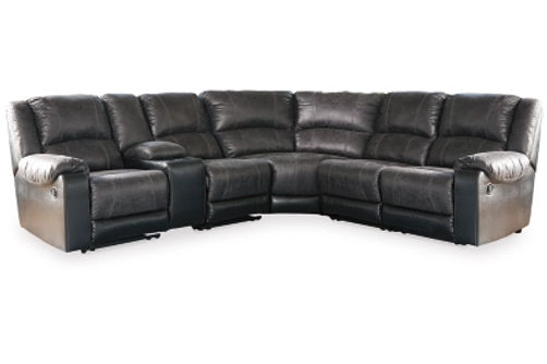 Signature Design by Ashley Nantahala 6-Piece Reclining Sectional-Slate