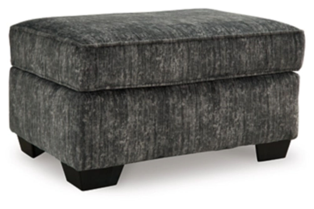 Signature Design by Ashley Lonoke Oversized Chair and Ottoman-Gunmetal