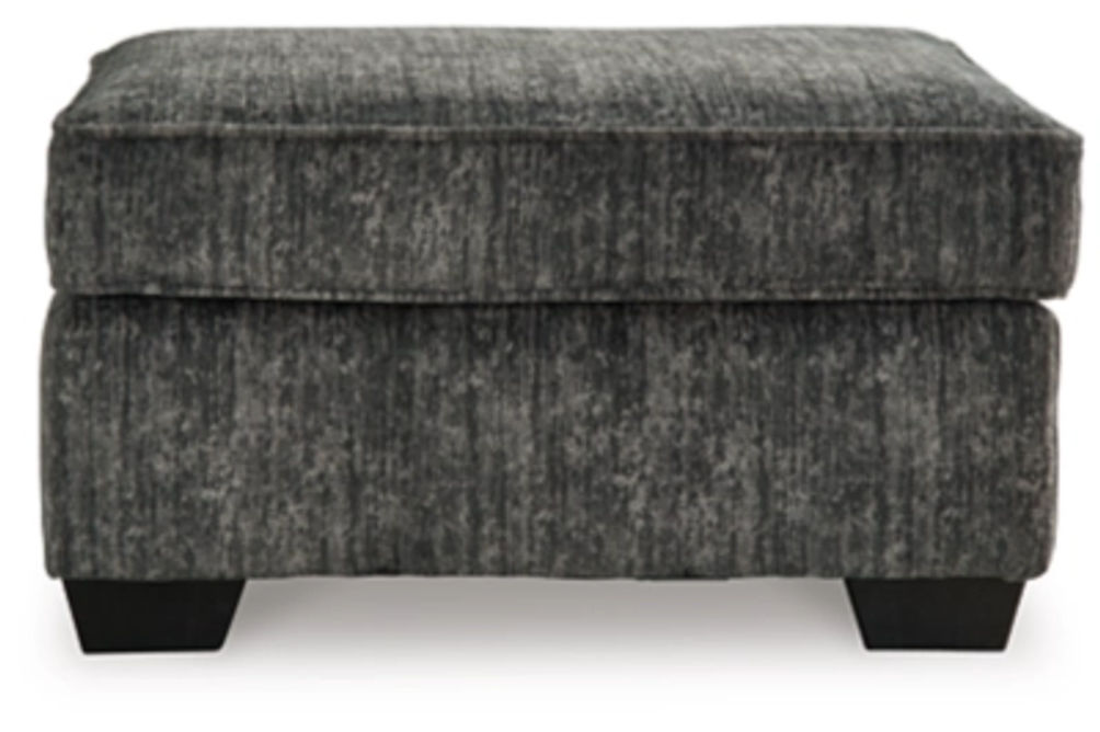 Signature Design by Ashley Lonoke Oversized Chair and Ottoman-Gunmetal