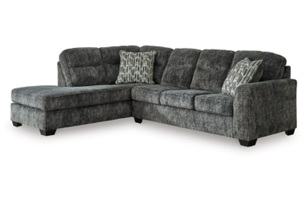 Signature Design by Ashley Lonoke 2-Piece Sectional with Chaise-Gunmetal