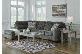 Signature Design by Ashley Lonoke 2-Piece Sectional with Chaise-Gunmetal