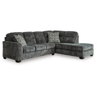 Signature Design by Ashley Lonoke 2-Piece Sectional with Chaise-Gunmetal