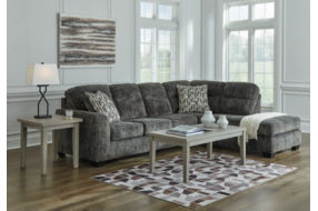 Signature Design by Ashley Lonoke 2-Piece Sectional with Chaise-Gunmetal