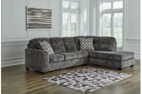 Signature Design by Ashley Lonoke 2-Piece Sectional with Chaise-Gunmetal