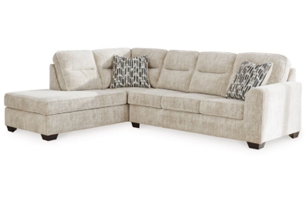 Signature Design by Ashley Lonoke 2-Piece Sectional with Chaise-Parchment