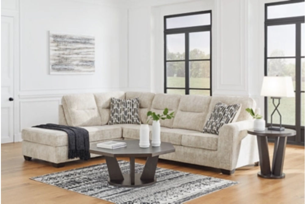 Signature Design by Ashley Lonoke 2-Piece Sectional with Chaise-Parchment