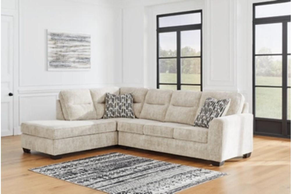 Signature Design by Ashley Lonoke 2-Piece Sectional with Chaise-Parchment