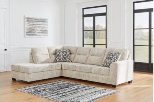 Signature Design by Ashley Lonoke 2-Piece Sectional with Chaise-Parchment