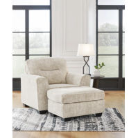 Signature Design by Ashley Lonoke Oversized Chair and Ottoman-Parchment