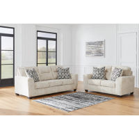 Signature Design by Ashley Lonoke Sofa and Loveseat-Parchment