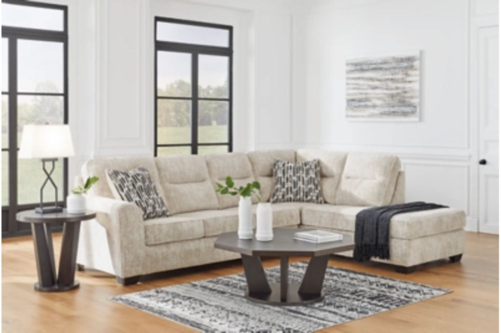 Signature Design by Ashley Lonoke 2-Piece Sectional with Chaise-Parchment