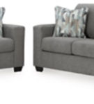 Signature Design by Ashley Deltona Sofa and Loveseat-Graphite