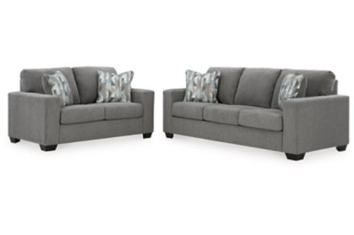 Signature Design by Ashley Deltona Sofa and Loveseat-Graphite