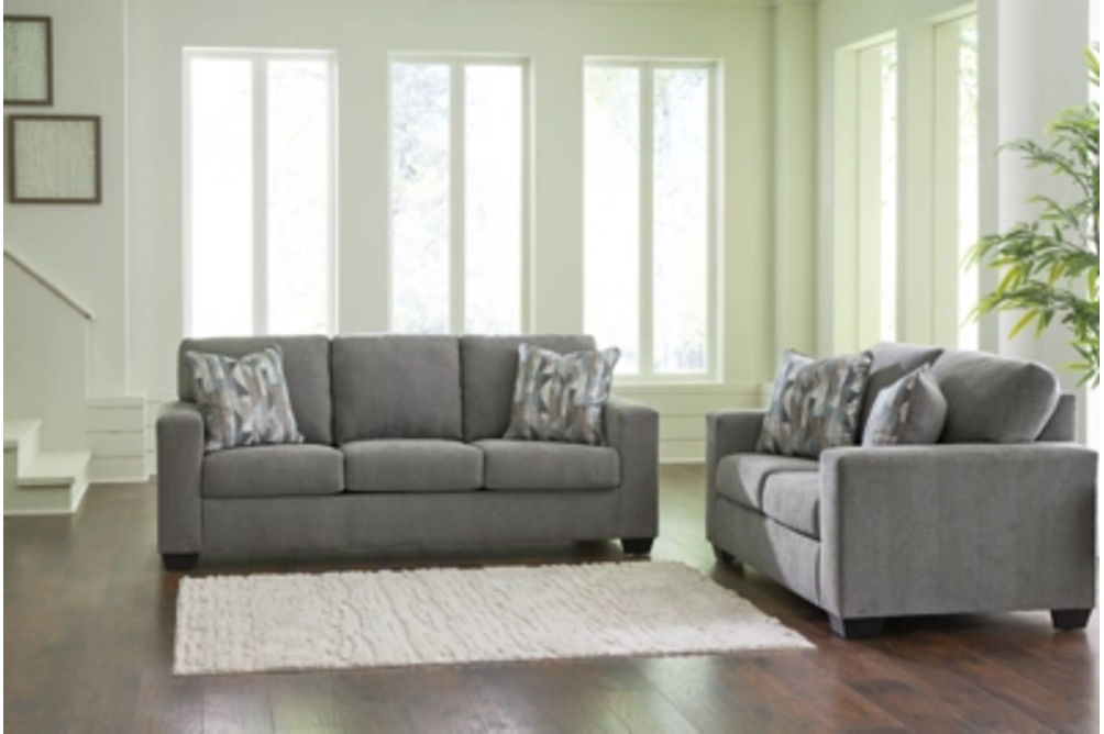 Signature Design by Ashley Deltona Sofa and Loveseat-Graphite