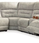 Signature Design by Ashley Family Den 3-Piece Power Reclining Sectional-Pewter