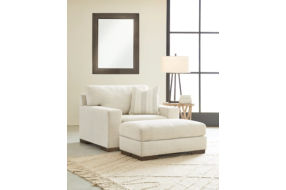 Signature Design by Ashley Maggie Oversized Chair and Ottoman-Birch