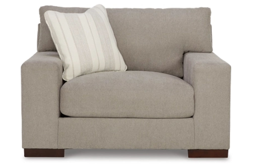 Signature Design by Ashley Maggie Oversized Chair and Ottoman-Flax