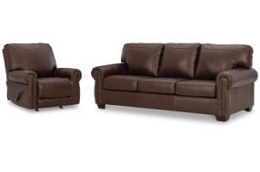 Signature Design by Ashley Colleton Sofa and Recliner-Dark Brown