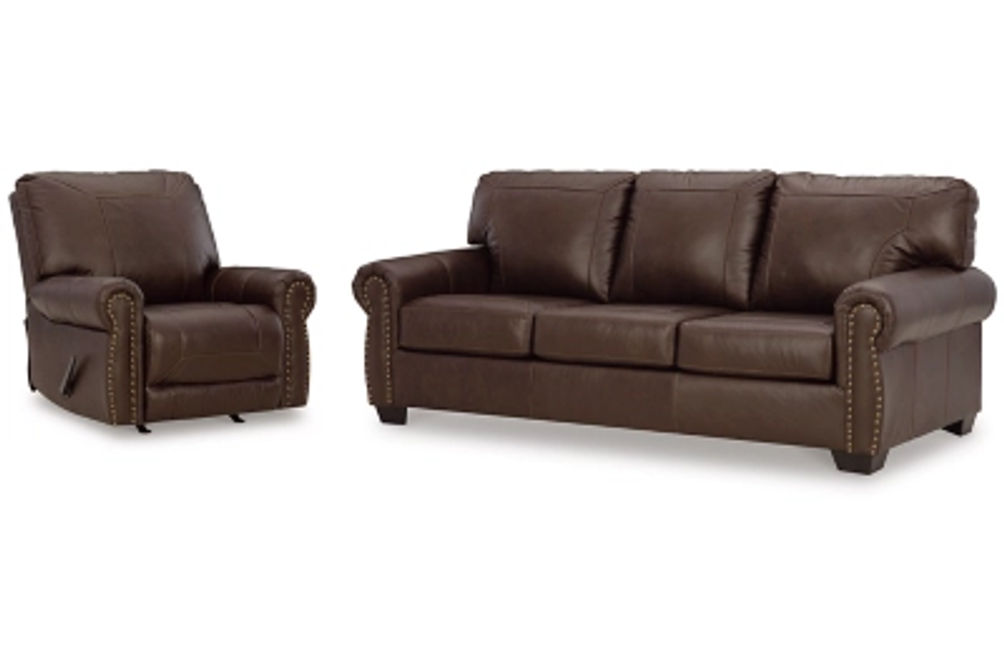 Signature Design by Ashley Colleton Sofa and Recliner-Dark Brown