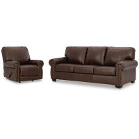 Signature Design by Ashley Colleton Sofa and Recliner-Dark Brown