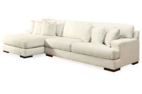 Signature Design by Ashley Zada 2-Piece Sectional with Chaise-Ivory