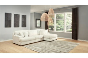 Signature Design by Ashley Zada 2-Piece Sectional with Chaise-Ivory