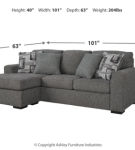 Signature Design by Ashley Gardiner Sofa Chaise and Ottoman-Pewter