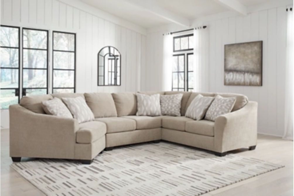 Signature Design by Ashley Brogan Bay 3-Piece Sectional with Cuddler-Cork