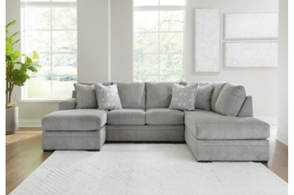 Signature Design by Ashley Casselbury 2-Piece Sectional with Chaise-Cement