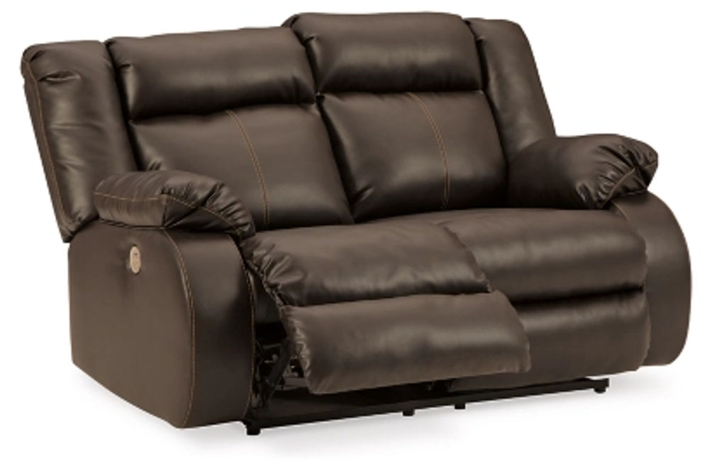 Signature Design by Ashley Denoron Power Reclining Sofa and Loveseat-Chocolate