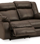 Signature Design by Ashley Denoron Power Reclining Sofa and Loveseat-Chocolate