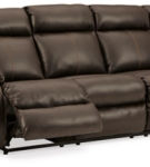 Signature Design by Ashley Denoron Power Reclining Sofa and Loveseat-Chocolate