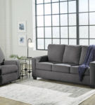 Signature Design by Ashley Rannis Full Sofa Sleeper and Recliner-Pewter