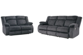 Signature Design by Ashley Burkner Reclining Sofa and Loveseat-Marine