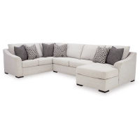 Benchcraft Koralynn 3-Piece Sectional with Chaise-Stone