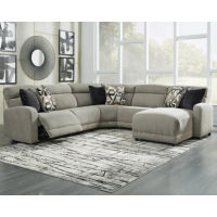 Colleyville 5-Piece Power Reclining Sectional with Chaise-Stone