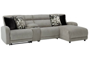 Colleyville 4-Piece Power Reclining Sectional with Chaise-Stone
