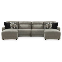 Colleyville 4-Piece Power Reclining Sectional with Chaise-Stone