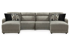 Colleyville 4-Piece Power Reclining Sectional with Chaise-Stone