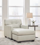 Signature Design by Ashley Belziani Oversized Chair and Ottoman-Coconut