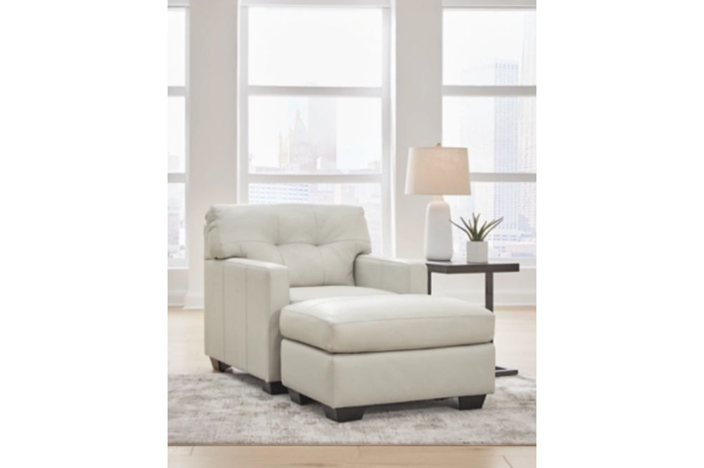 Signature Design by Ashley Belziani Oversized Chair and Ottoman-Coconut