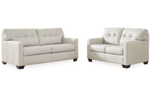 Signature Design by Ashley Belziani Sofa and Loveseat-Coconut