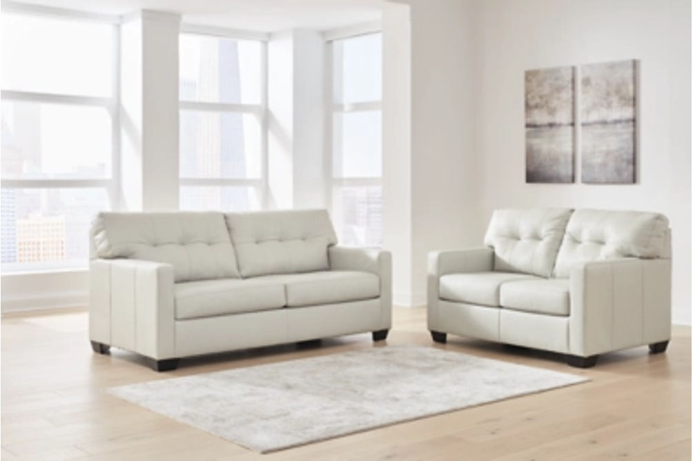 Signature Design by Ashley Belziani Sofa and Loveseat-Coconut