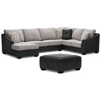 Signature Design by Ashley Bilgray 3-Piece Sectional with Ottoman-Pewter