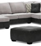 Signature Design by Ashley Bilgray 3-Piece Sectional with Ottoman-Pewter