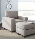 Signature Design by Ashley Greaves Chair and Ottoman-Stone