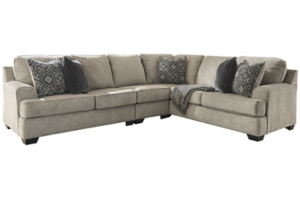 Signature Design by Ashley Bovarian 3-Piece Sectional with Ottoman-Stone