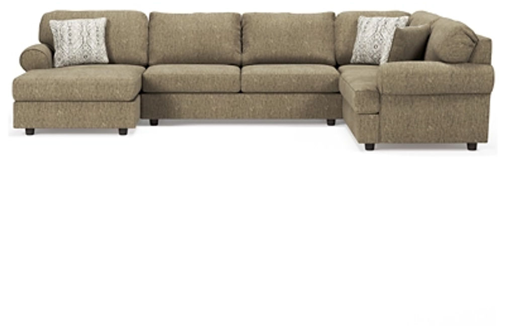 Signature Design by Ashley Hoylake 3-Piece Sectional with Chaise-Chocolate