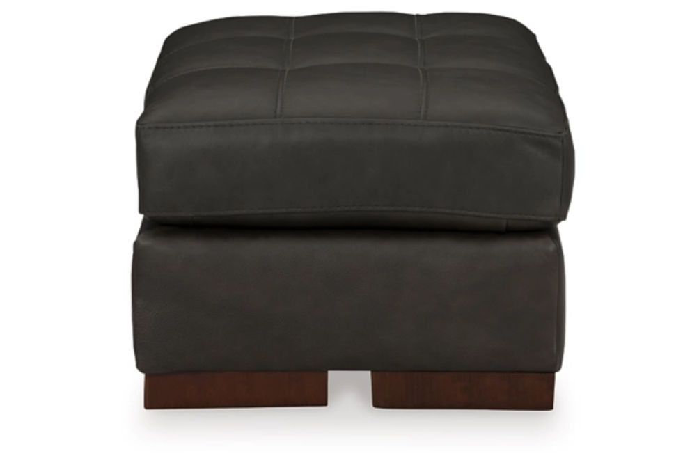 Signature Design by Ashley Luigi Oversized Chair and Ottoman-Thunder